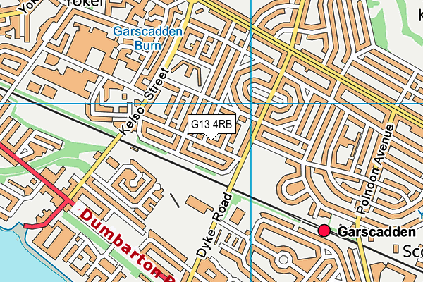 G13 4RB map - OS VectorMap District (Ordnance Survey)