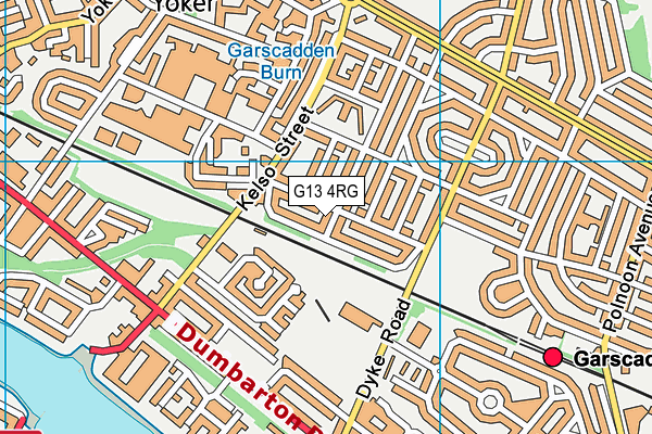 G13 4RG map - OS VectorMap District (Ordnance Survey)