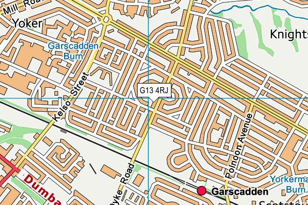 G13 4RJ map - OS VectorMap District (Ordnance Survey)