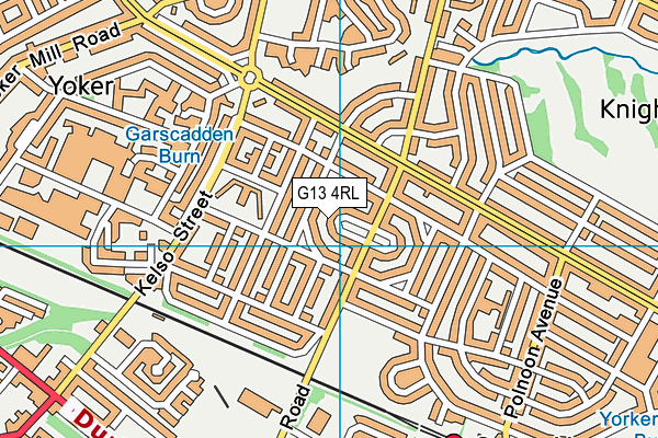 G13 4RL map - OS VectorMap District (Ordnance Survey)