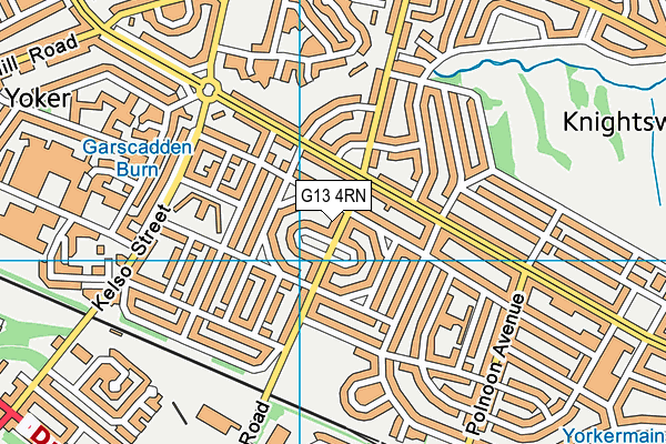 G13 4RN map - OS VectorMap District (Ordnance Survey)
