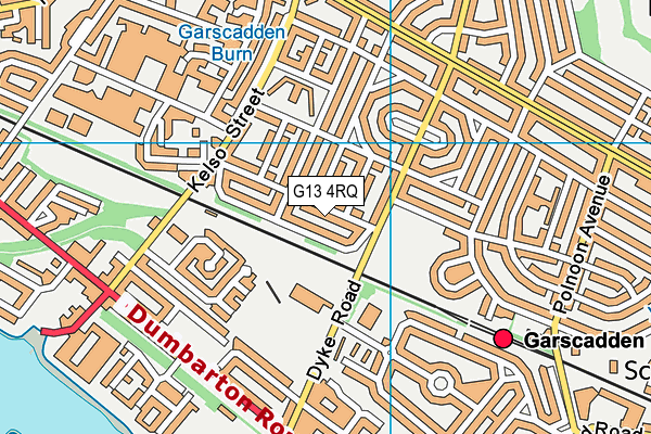 G13 4RQ map - OS VectorMap District (Ordnance Survey)