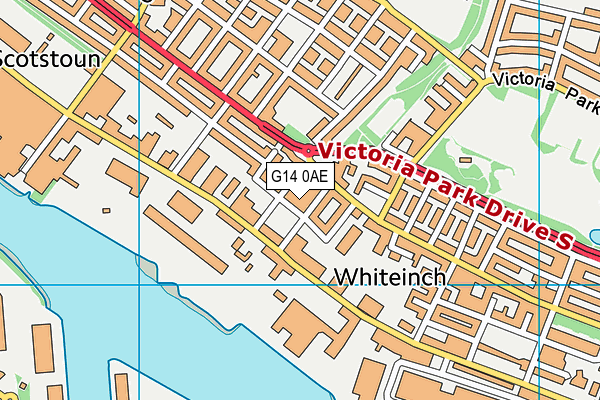 G14 0AE map - OS VectorMap District (Ordnance Survey)