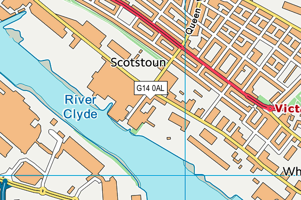 G14 0AL map - OS VectorMap District (Ordnance Survey)