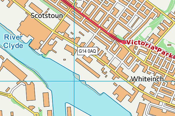 G14 0AQ map - OS VectorMap District (Ordnance Survey)