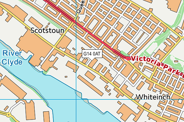 G14 0AT map - OS VectorMap District (Ordnance Survey)