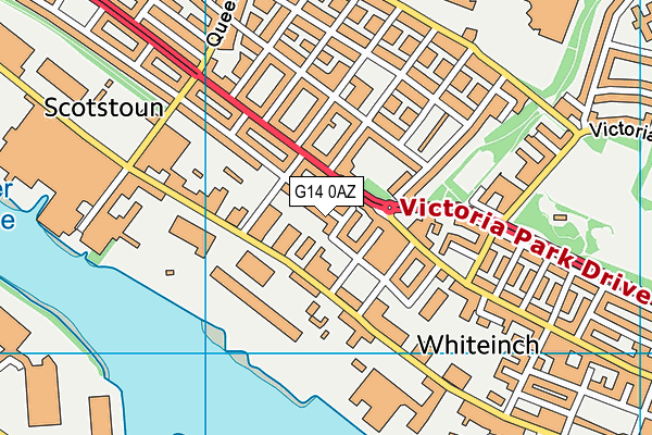 G14 0AZ map - OS VectorMap District (Ordnance Survey)