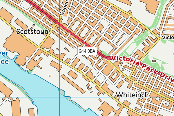 G14 0BA map - OS VectorMap District (Ordnance Survey)