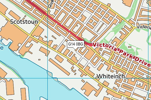 G14 0BG map - OS VectorMap District (Ordnance Survey)