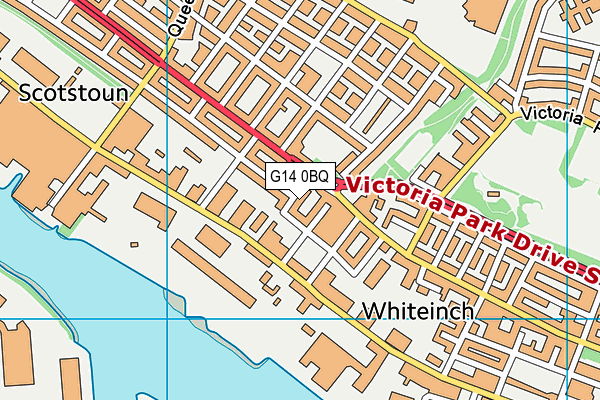 G14 0BQ map - OS VectorMap District (Ordnance Survey)