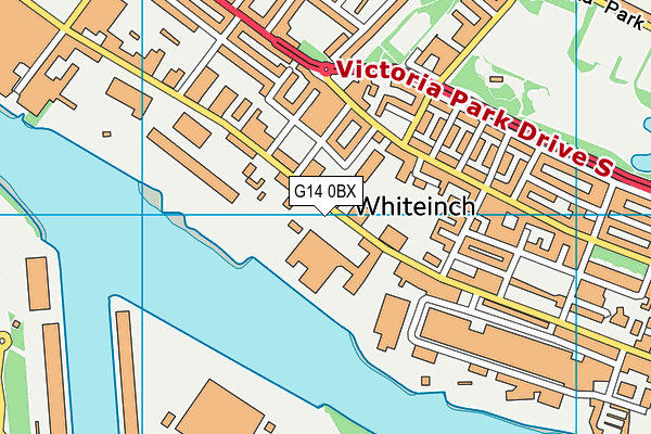 G14 0BX map - OS VectorMap District (Ordnance Survey)