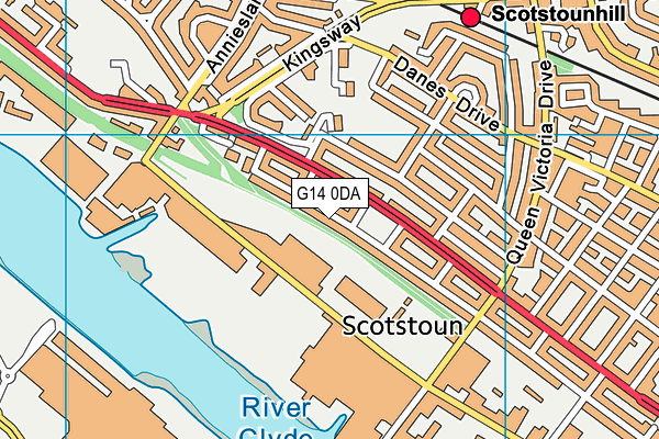 G14 0DA map - OS VectorMap District (Ordnance Survey)