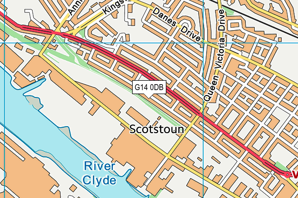 G14 0DB map - OS VectorMap District (Ordnance Survey)