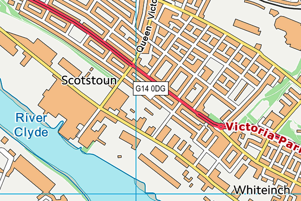G14 0DG map - OS VectorMap District (Ordnance Survey)