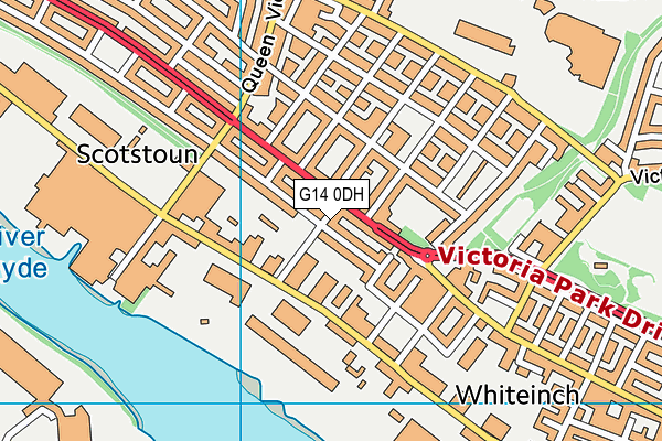 G14 0DH map - OS VectorMap District (Ordnance Survey)