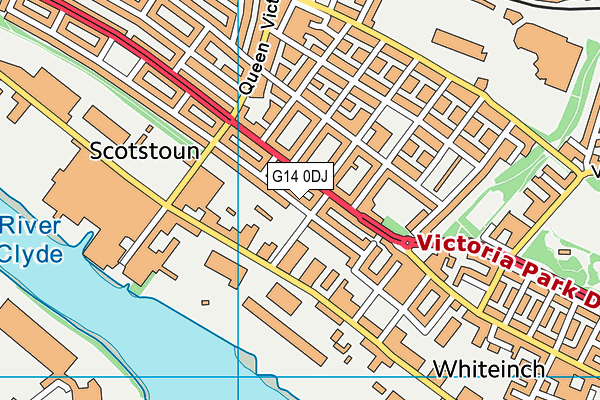 G14 0DJ map - OS VectorMap District (Ordnance Survey)