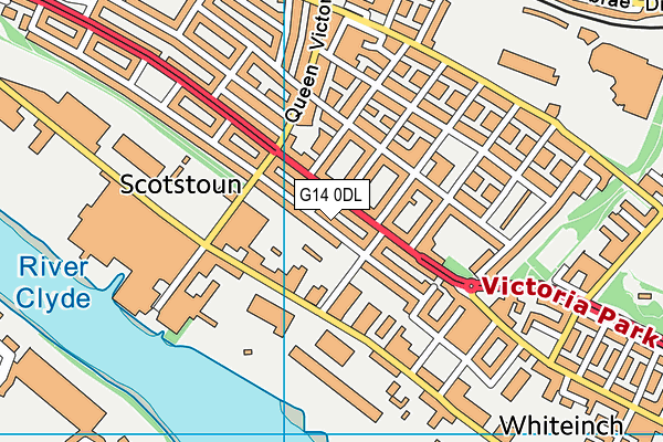 G14 0DL map - OS VectorMap District (Ordnance Survey)