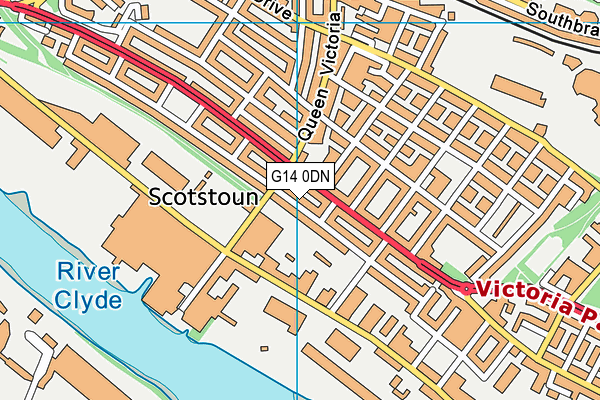 G14 0DN map - OS VectorMap District (Ordnance Survey)