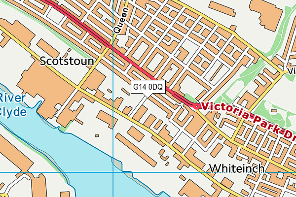 G14 0DQ map - OS VectorMap District (Ordnance Survey)