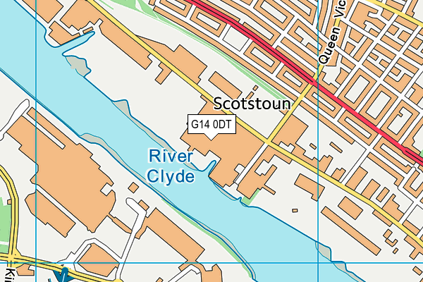 G14 0DT map - OS VectorMap District (Ordnance Survey)