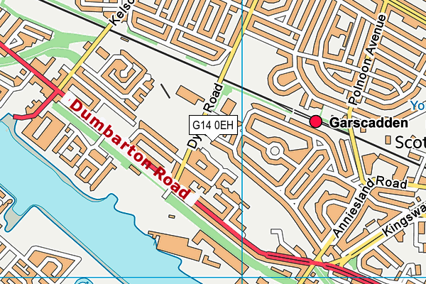 G14 0EH map - OS VectorMap District (Ordnance Survey)