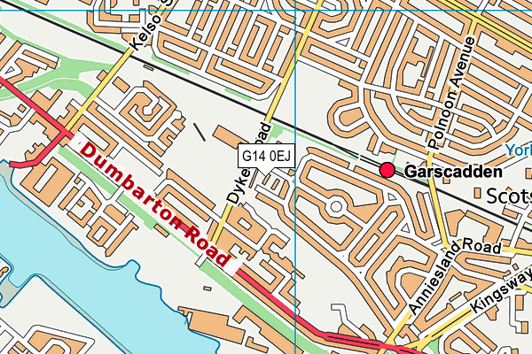 G14 0EJ map - OS VectorMap District (Ordnance Survey)