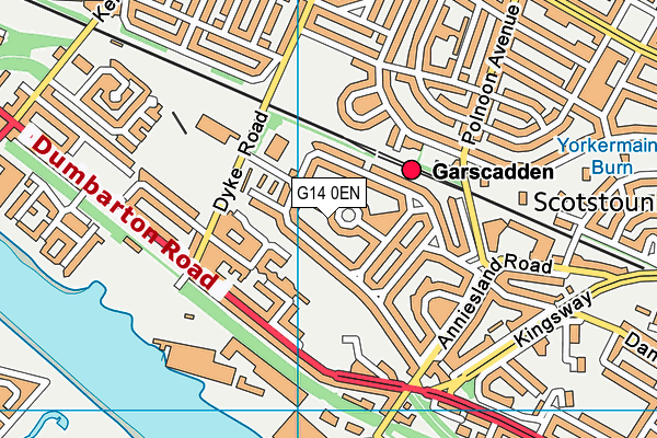 G14 0EN map - OS VectorMap District (Ordnance Survey)