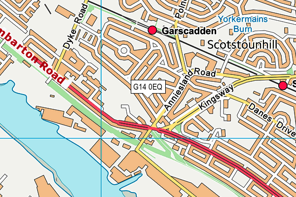 G14 0EQ map - OS VectorMap District (Ordnance Survey)