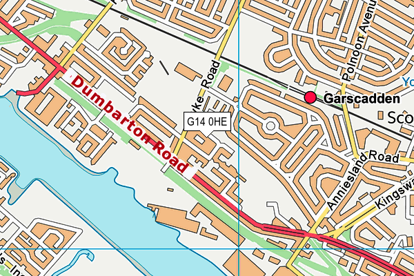 G14 0HE map - OS VectorMap District (Ordnance Survey)