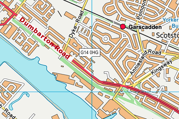 G14 0HG map - OS VectorMap District (Ordnance Survey)