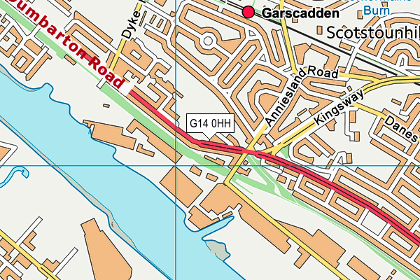 G14 0HH map - OS VectorMap District (Ordnance Survey)