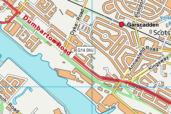 G14 0HJ map - OS VectorMap District (Ordnance Survey)