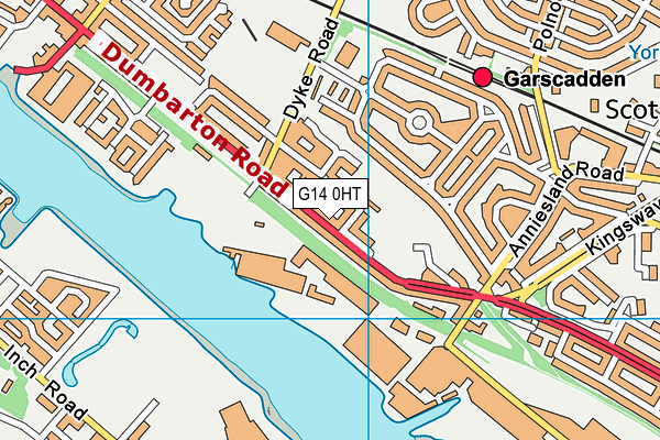 G14 0HT map - OS VectorMap District (Ordnance Survey)