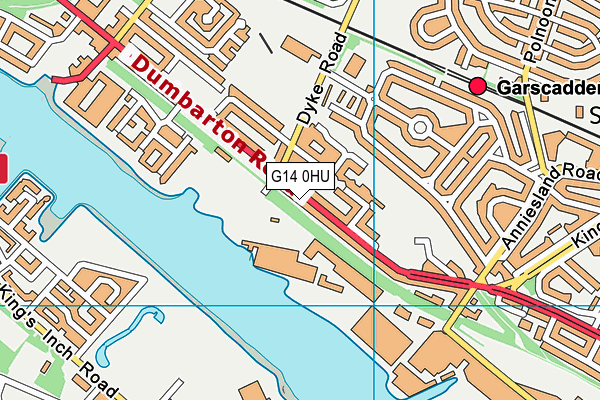 G14 0HU map - OS VectorMap District (Ordnance Survey)