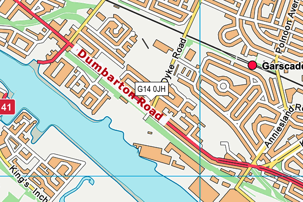 G14 0JH map - OS VectorMap District (Ordnance Survey)