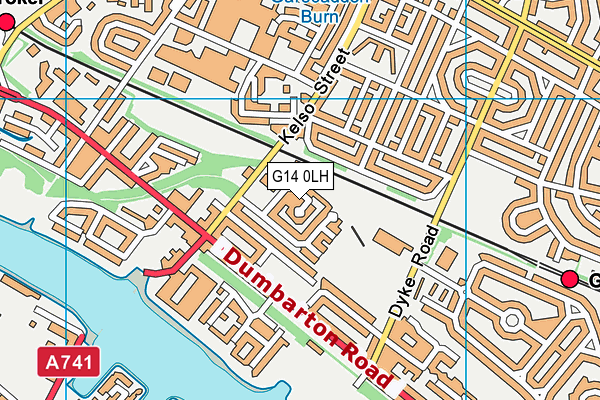 G14 0LH map - OS VectorMap District (Ordnance Survey)