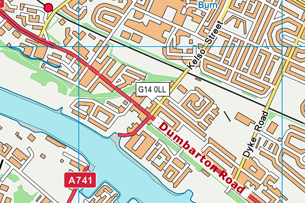 G14 0LL map - OS VectorMap District (Ordnance Survey)