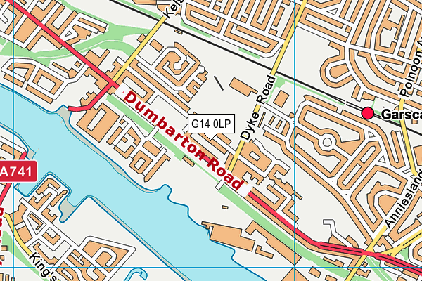 G14 0LP map - OS VectorMap District (Ordnance Survey)