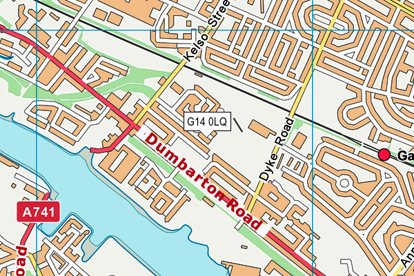 G14 0LQ map - OS VectorMap District (Ordnance Survey)