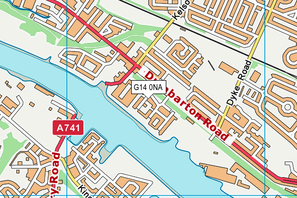 G14 0NA map - OS VectorMap District (Ordnance Survey)