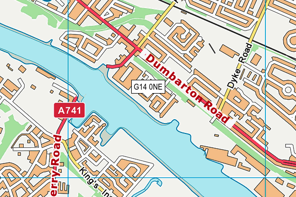 G14 0NE map - OS VectorMap District (Ordnance Survey)