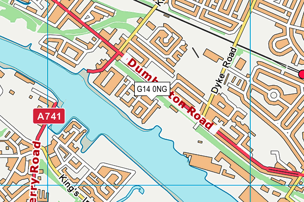 G14 0NG map - OS VectorMap District (Ordnance Survey)