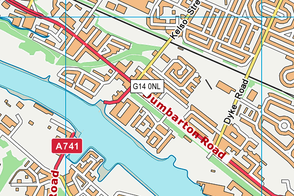 G14 0NL map - OS VectorMap District (Ordnance Survey)