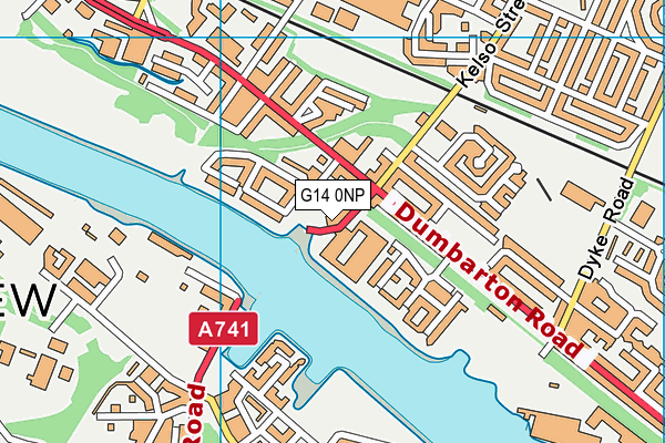 G14 0NP map - OS VectorMap District (Ordnance Survey)