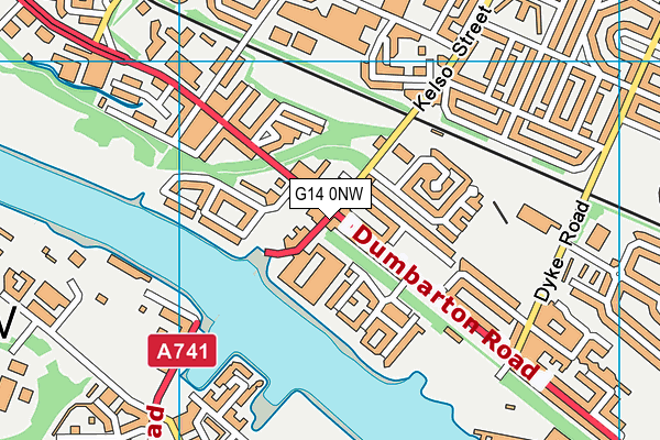 G14 0NW map - OS VectorMap District (Ordnance Survey)