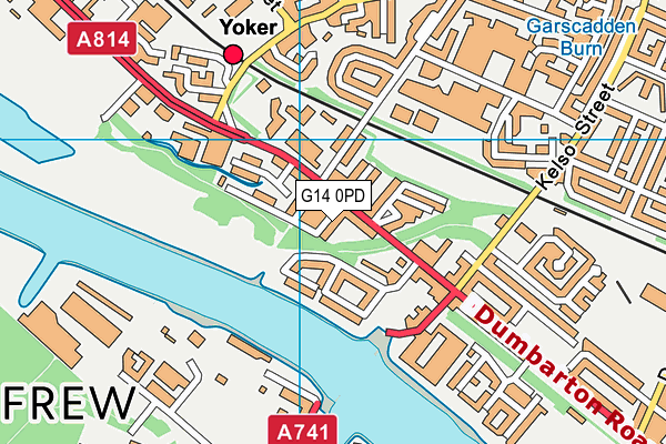 G14 0PD map - OS VectorMap District (Ordnance Survey)