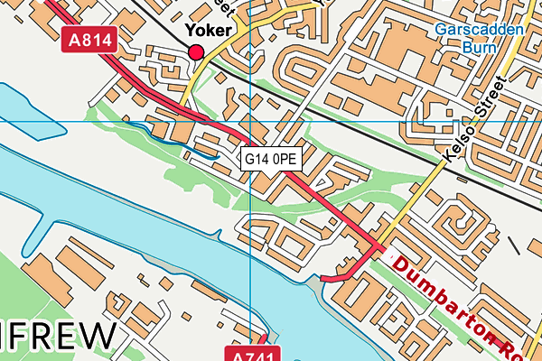 G14 0PE map - OS VectorMap District (Ordnance Survey)