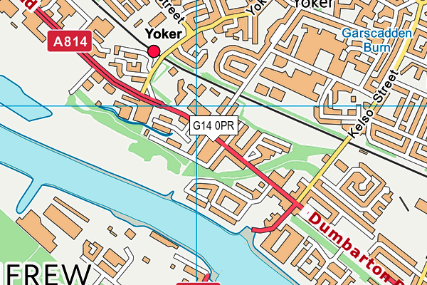 G14 0PR map - OS VectorMap District (Ordnance Survey)