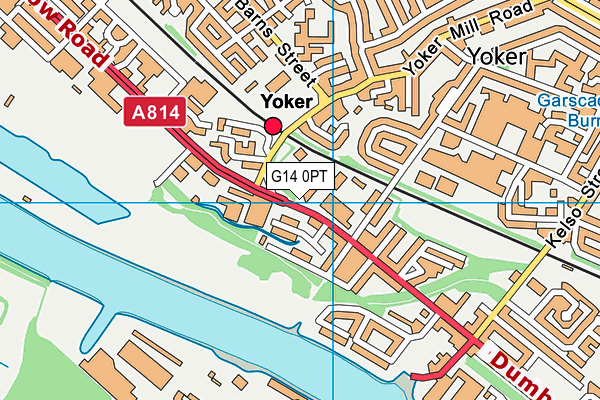 G14 0PT map - OS VectorMap District (Ordnance Survey)