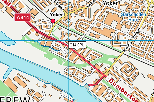 G14 0PU map - OS VectorMap District (Ordnance Survey)